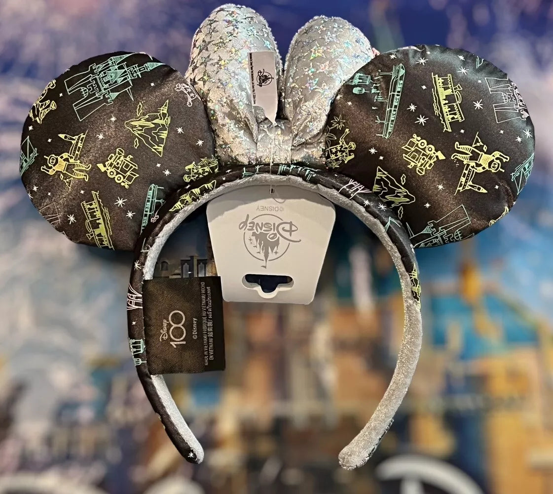 Disney Parks 100 Year Anniversary Disneyland Resort Minnie Ears Headband