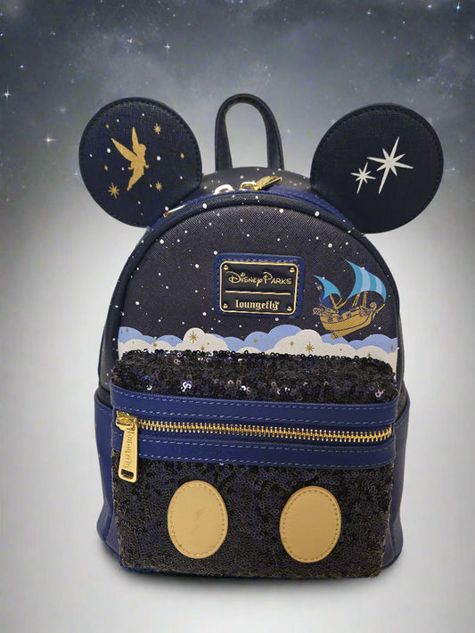 Disney Parks Mickey Mouse The Main Attraction Peter Pan's Flight Mini Backpack