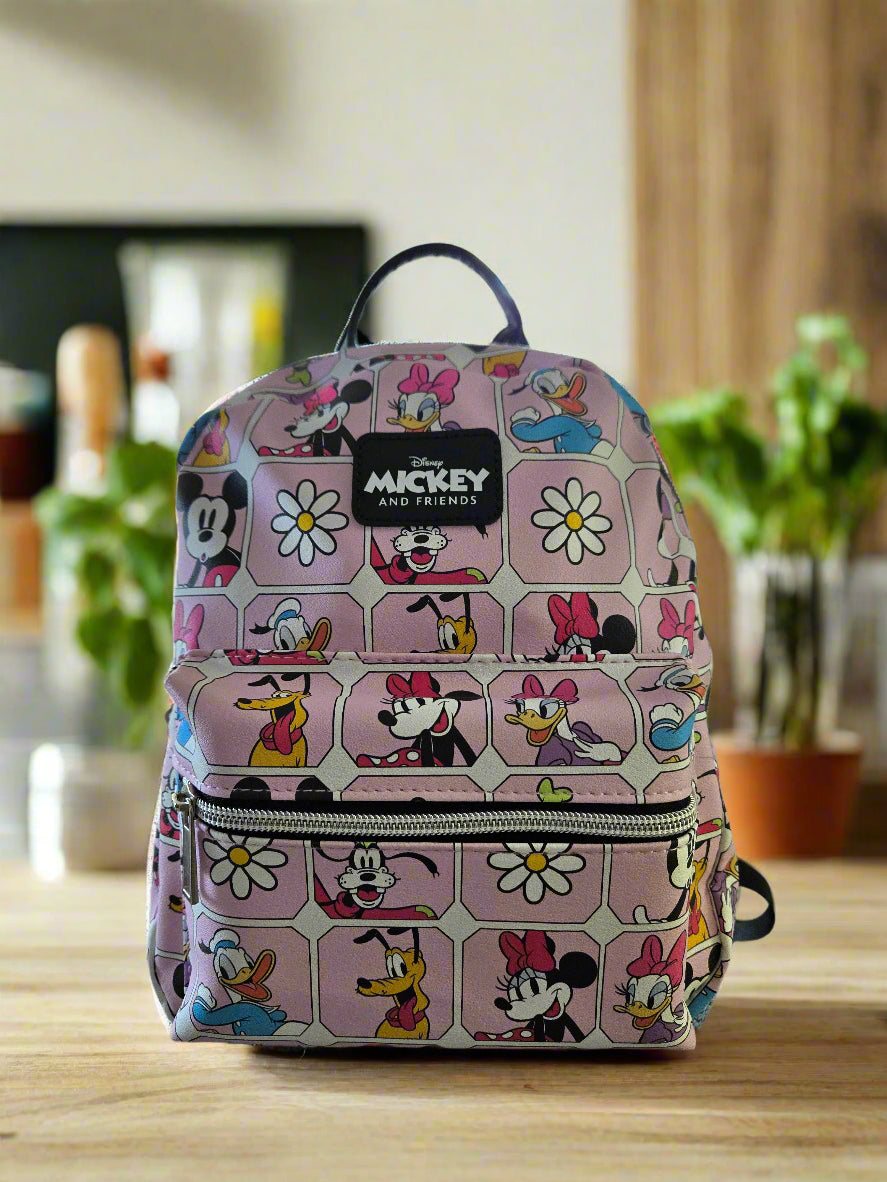 Disney Mickey Mouse and Friends All Over Print Mini Backpack