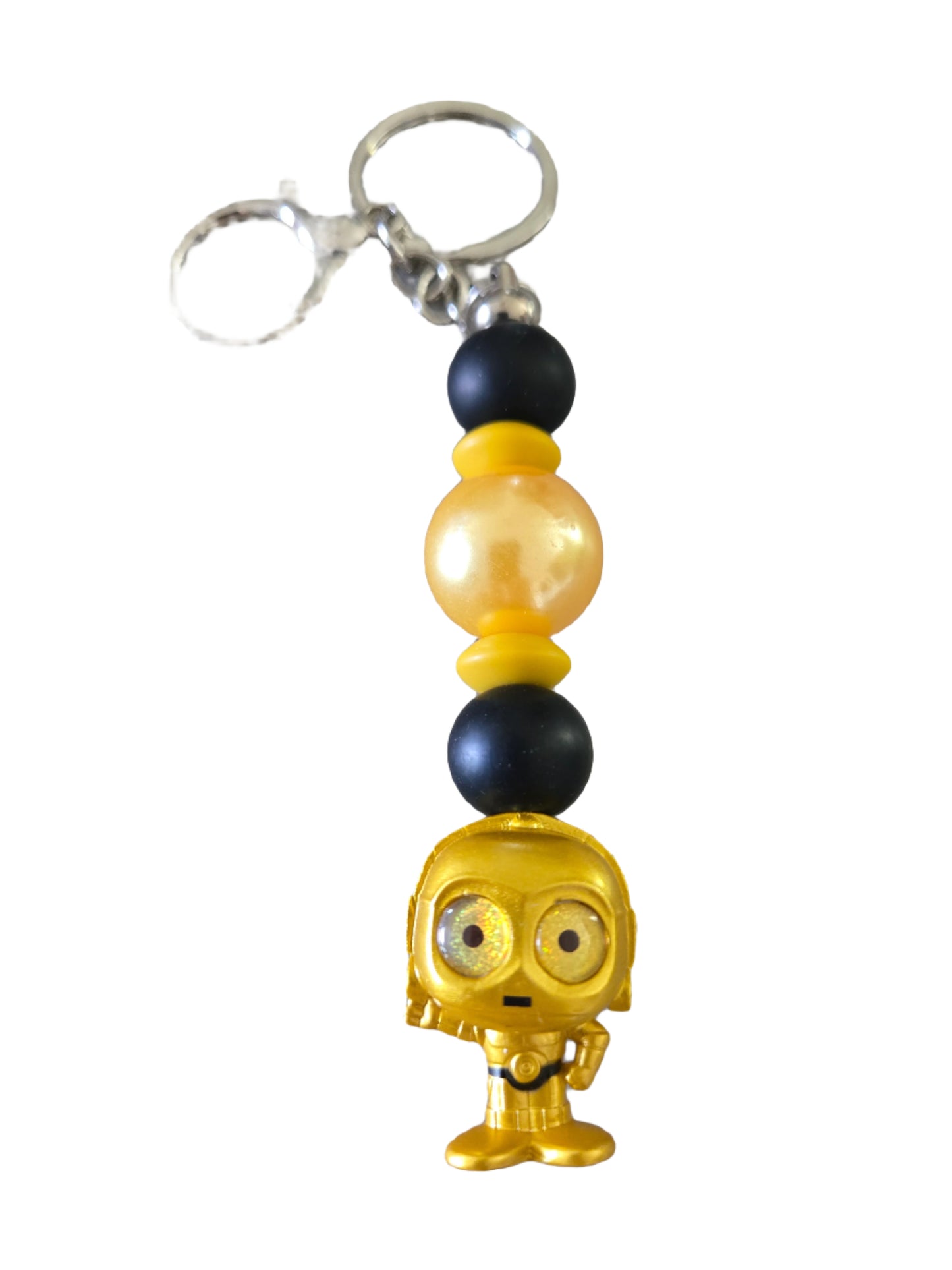 Star Wars C3PO Beaded Keychain and Bag Clip