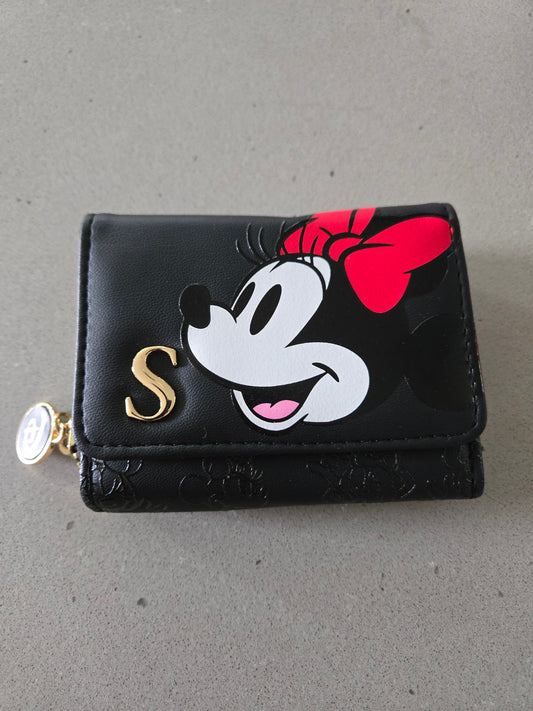 Disney Minnie Mouse Embossed Wallet - Initial S