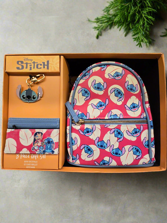 Disney Stitch 3 Piece Gift Set - Pink All Over Print