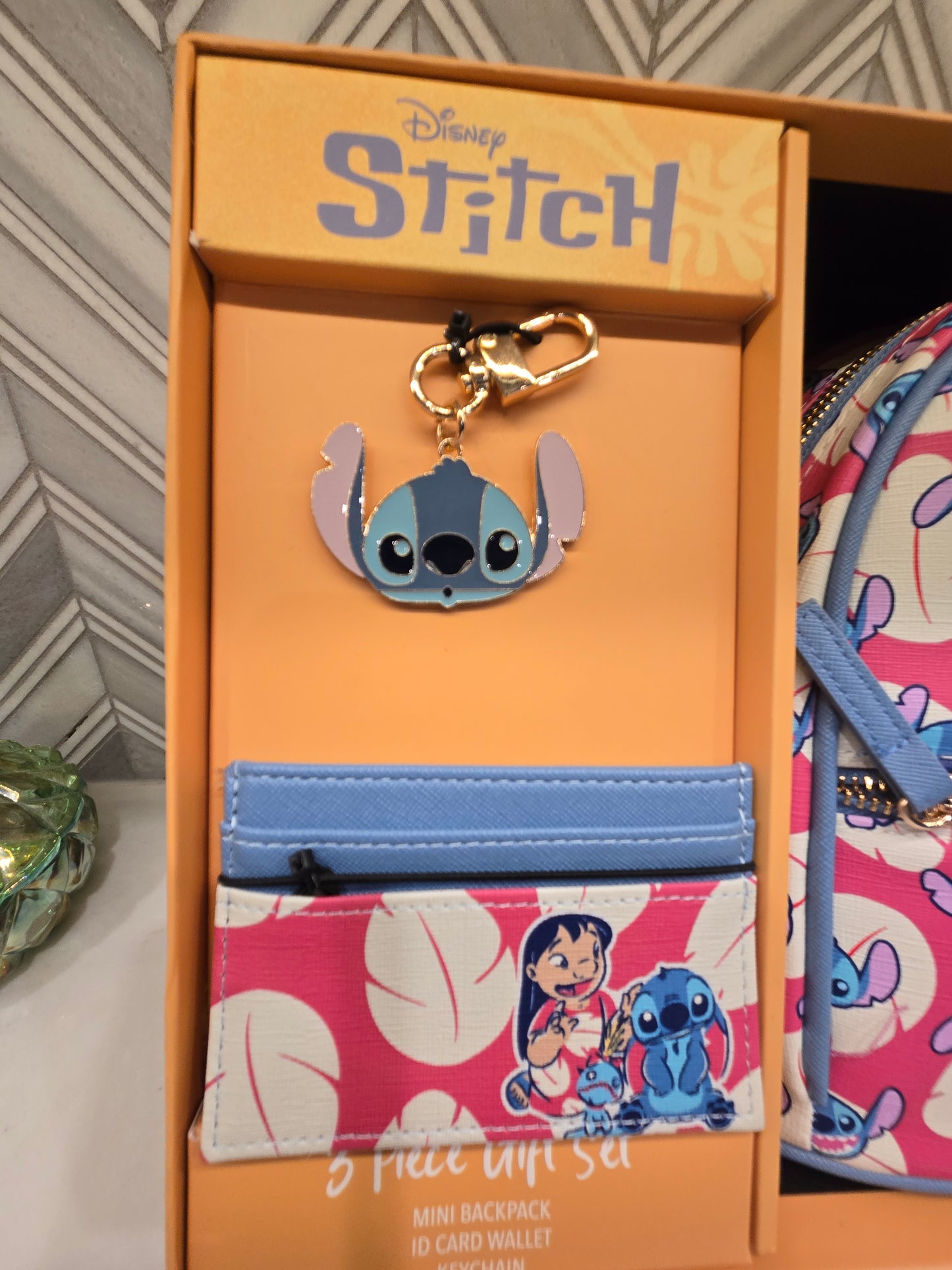 Disney Stitch 3 Piece Gift Set - Pink All Over Print