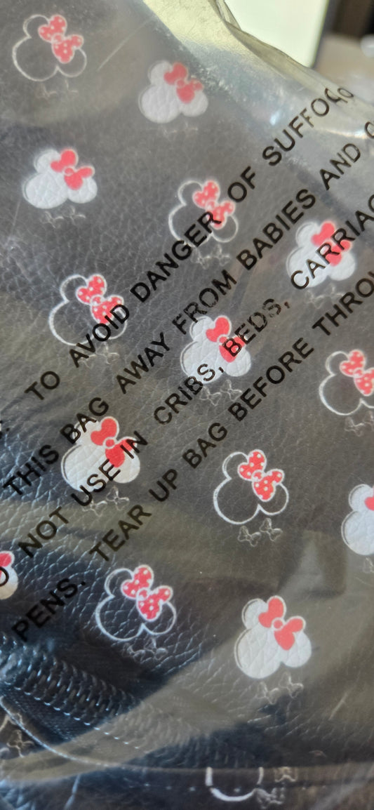 Disney Minnie Mouse Black AOP Fanny Pack Belt Bag