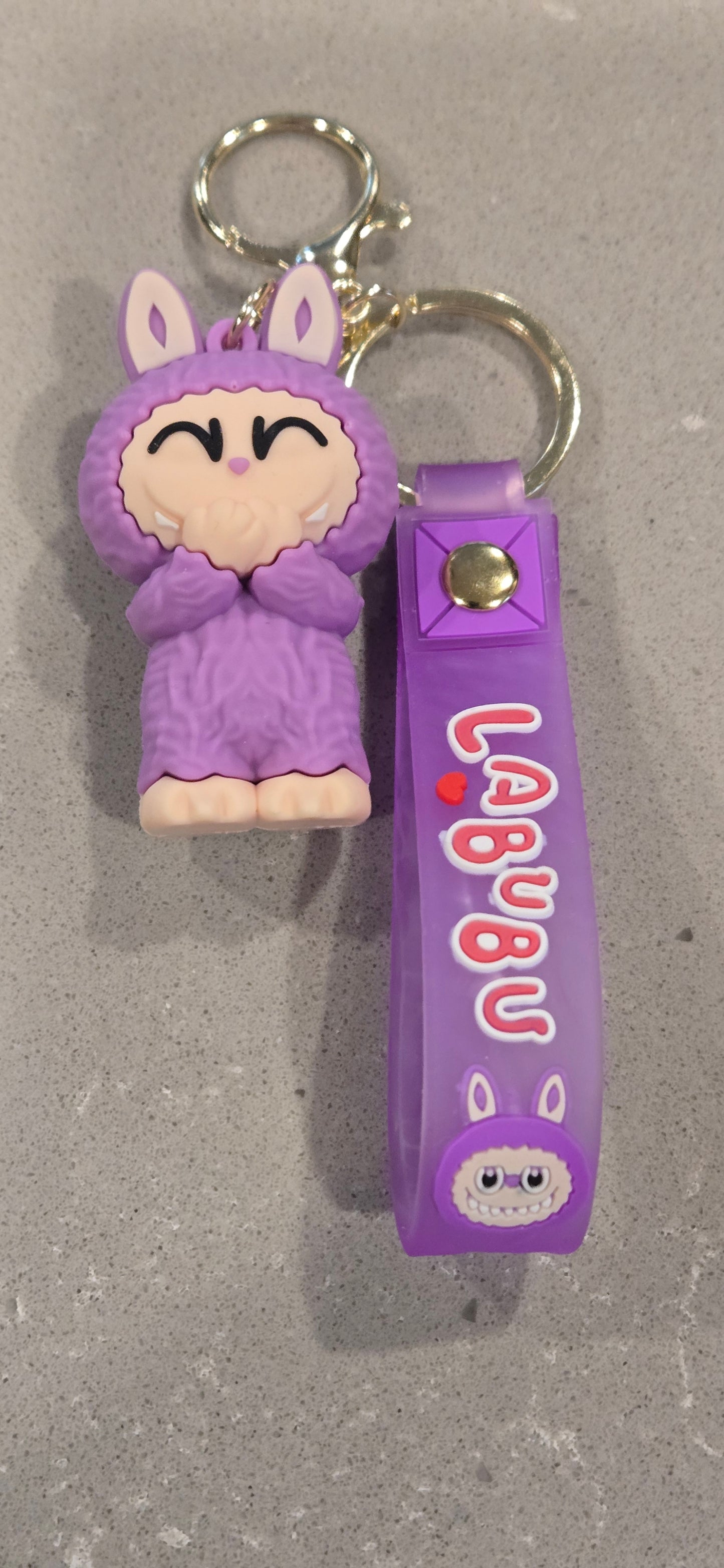Purple Labubu Keychain