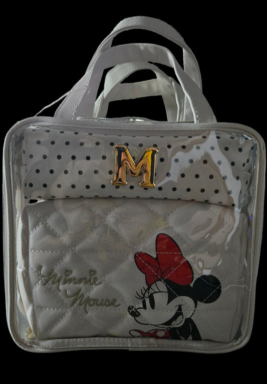 Disney Minnie Mouse Cosmetic Bag - 3 Pack Cream