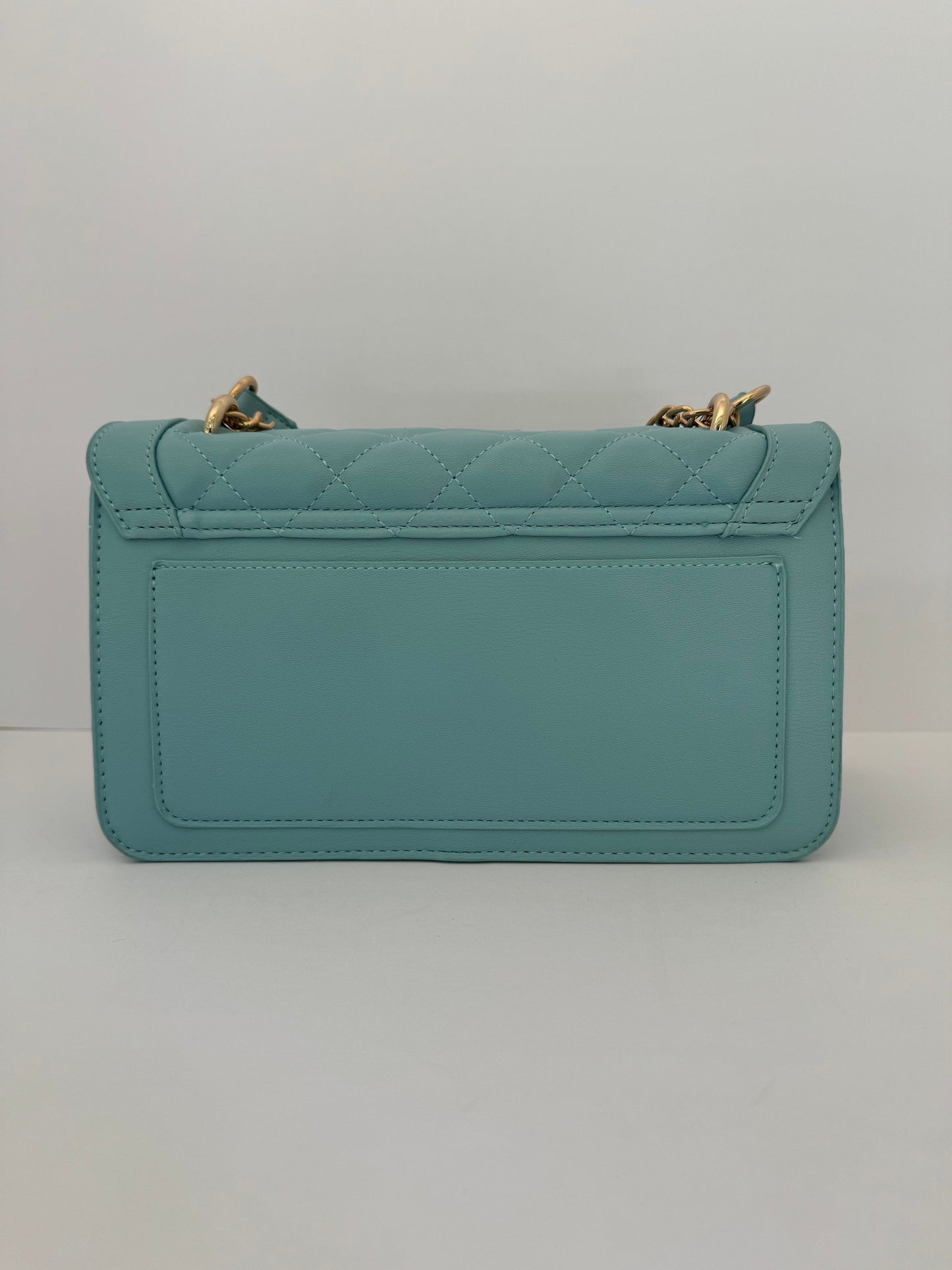 Badgley Mischka Light Blue Crossbody with Square Studs