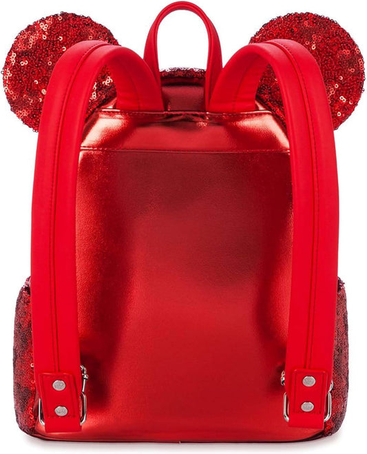 Disney Parks Exclusive Minnie Mouse Sequin Mini Backpack - Red