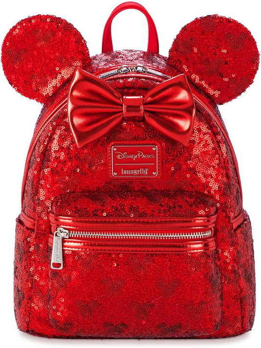 Disney Parks Exclusive Minnie Mouse Sequin Mini Backpack - Red