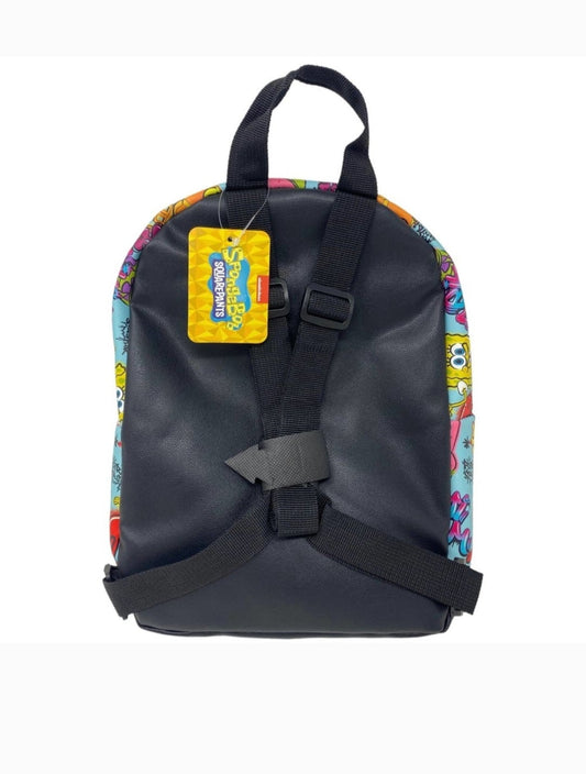 SpongeBob SquarePants Bikini Bottom Graffiti Print Nylon Mini Backpack