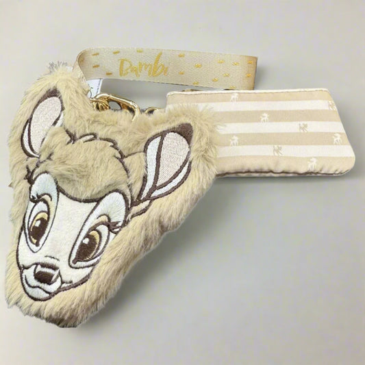 Disney Parks Exclusive Bambi Fuzzy Coin Purse Wristlet - 2 Pack
