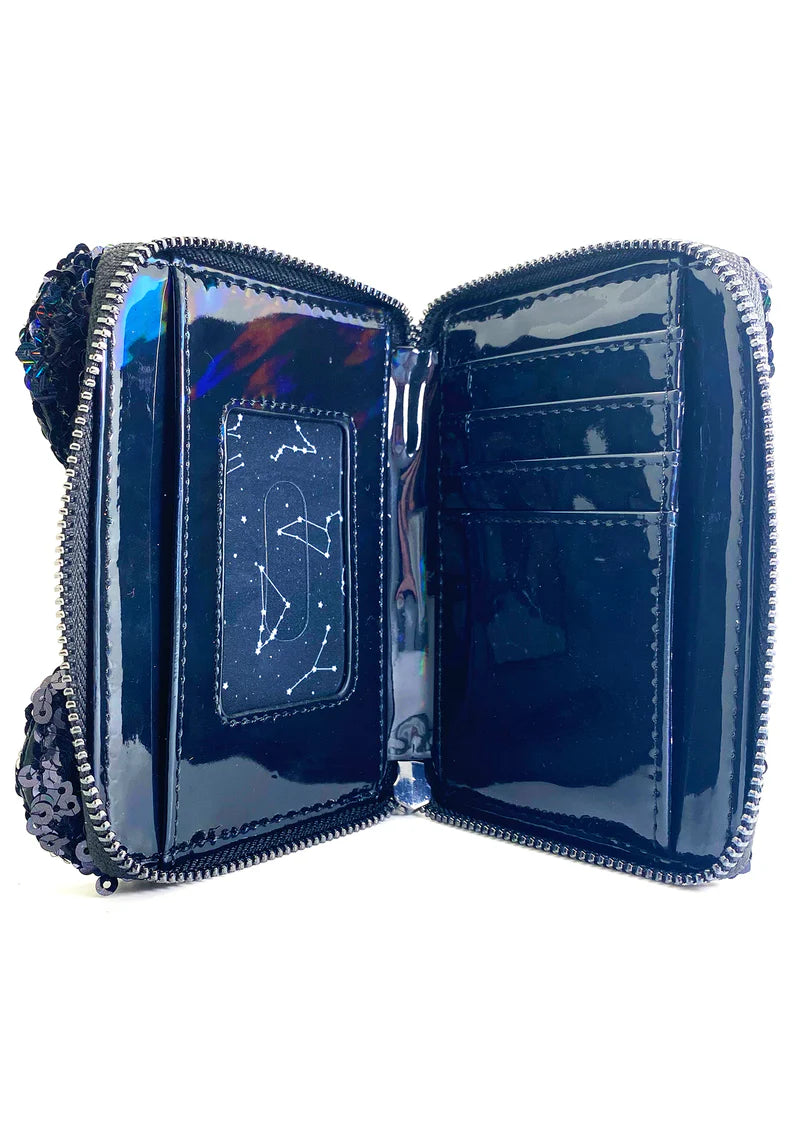 LASR Disney Minnie Mouse Sequin Holographic Celestial Wallet