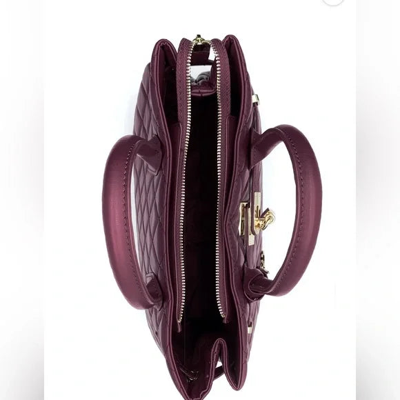 Badgley Mischka Big Diamond Quilted Tote with Front Lock