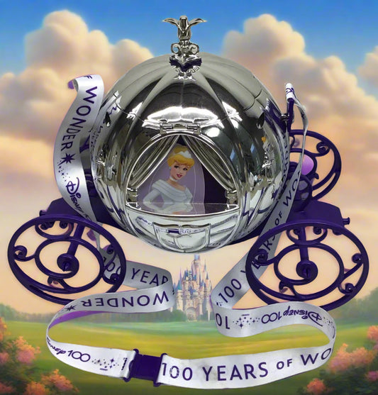 Disney Parks 100 Years of Wonder Cinderella's Carriage Metallic Popcorn Bucket