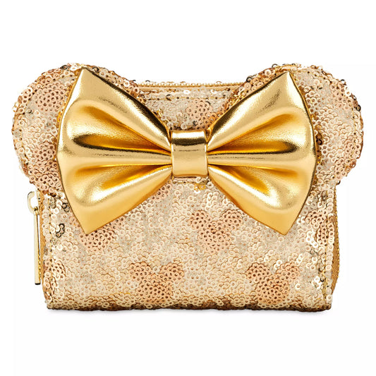 Disney Parks Gold Sequin Minnie Mouse Wallet