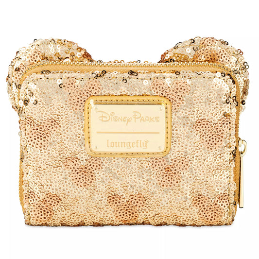 Disney Parks Gold Sequin Minnie Mouse Wallet