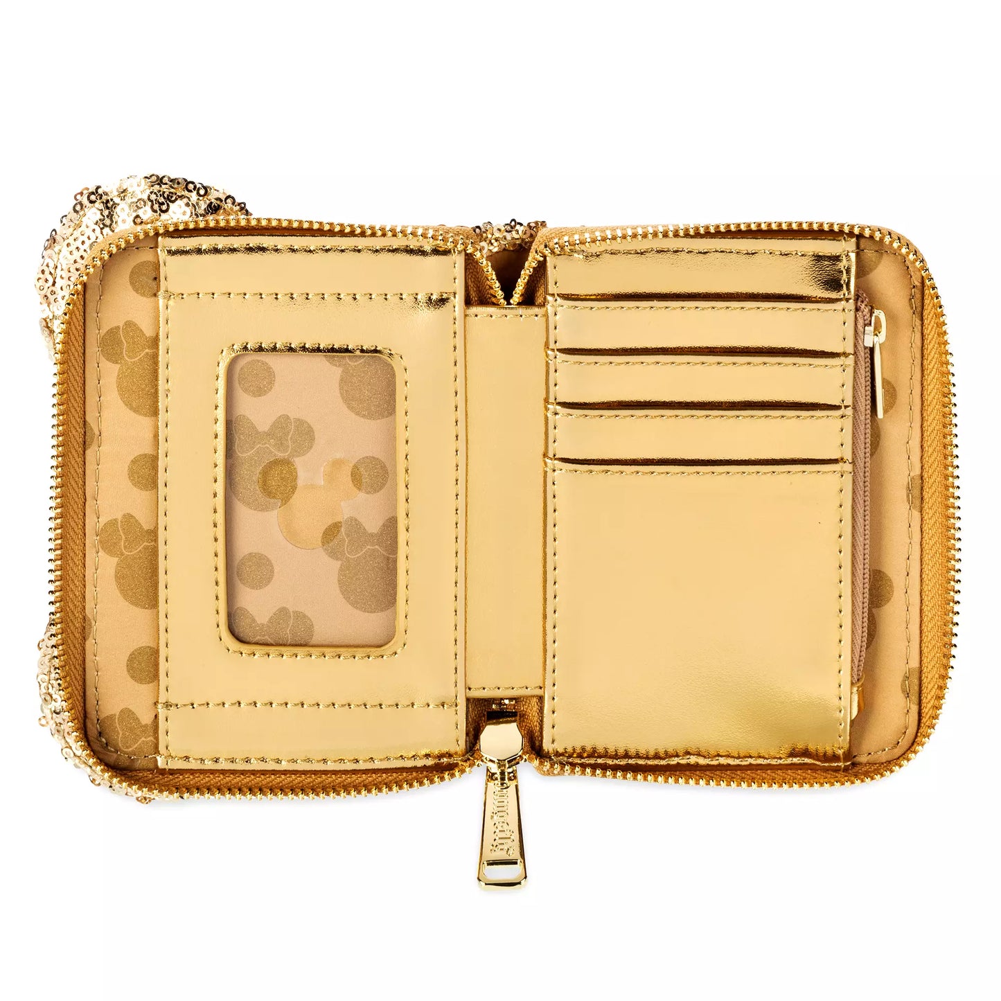 Disney Parks Gold Sequin Minnie Mouse Wallet