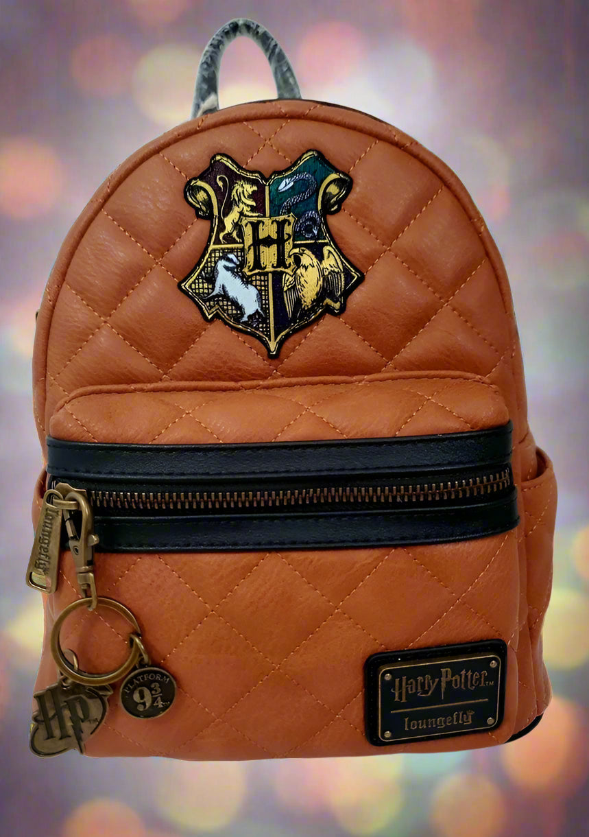 Harry Potter Hogwarts Crest Quilted Leather Mini Backpack