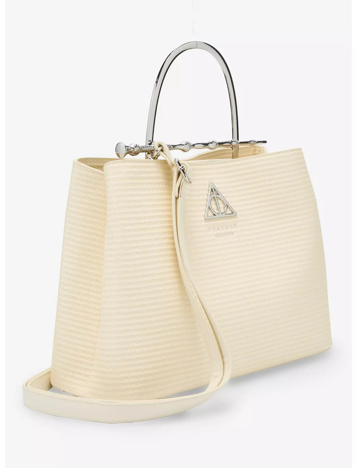 Harry Potter Deathly Hallows Elder Wand Handbag White Raffia