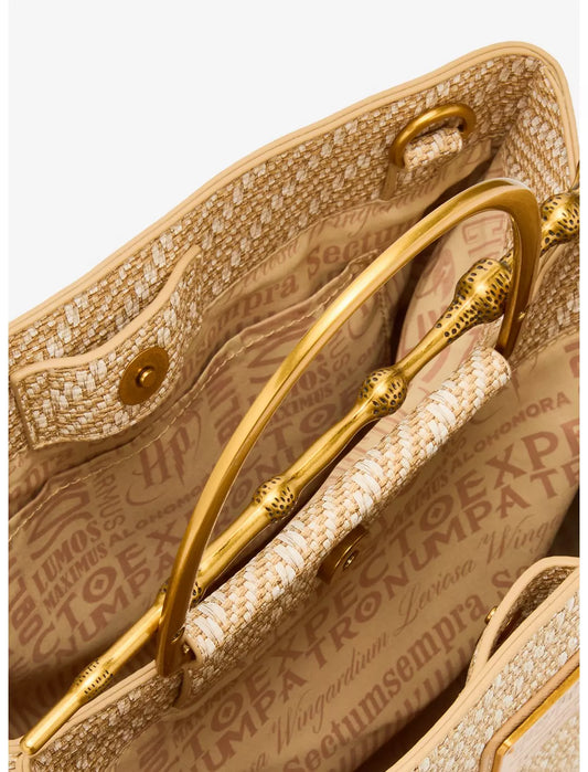 Harry Potter Deathly Hallows Elder Wand Handbag Brown Raffia