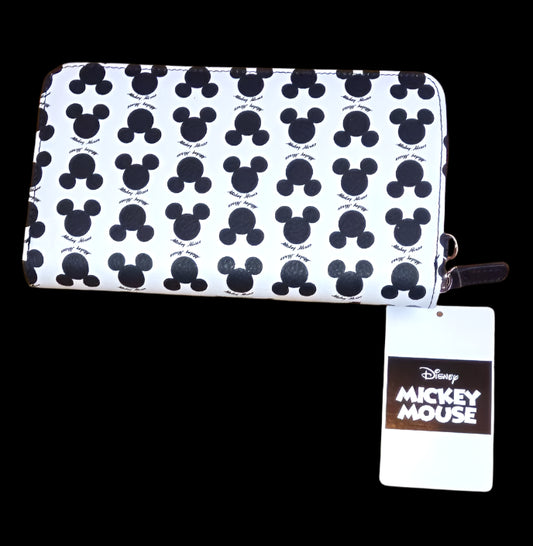 Disney Mickey Mouse Black and White Silhouette Wallet