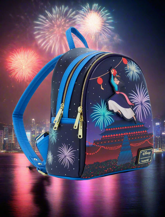 Disney Mulan Riveted GITD Firework Mini Backpack