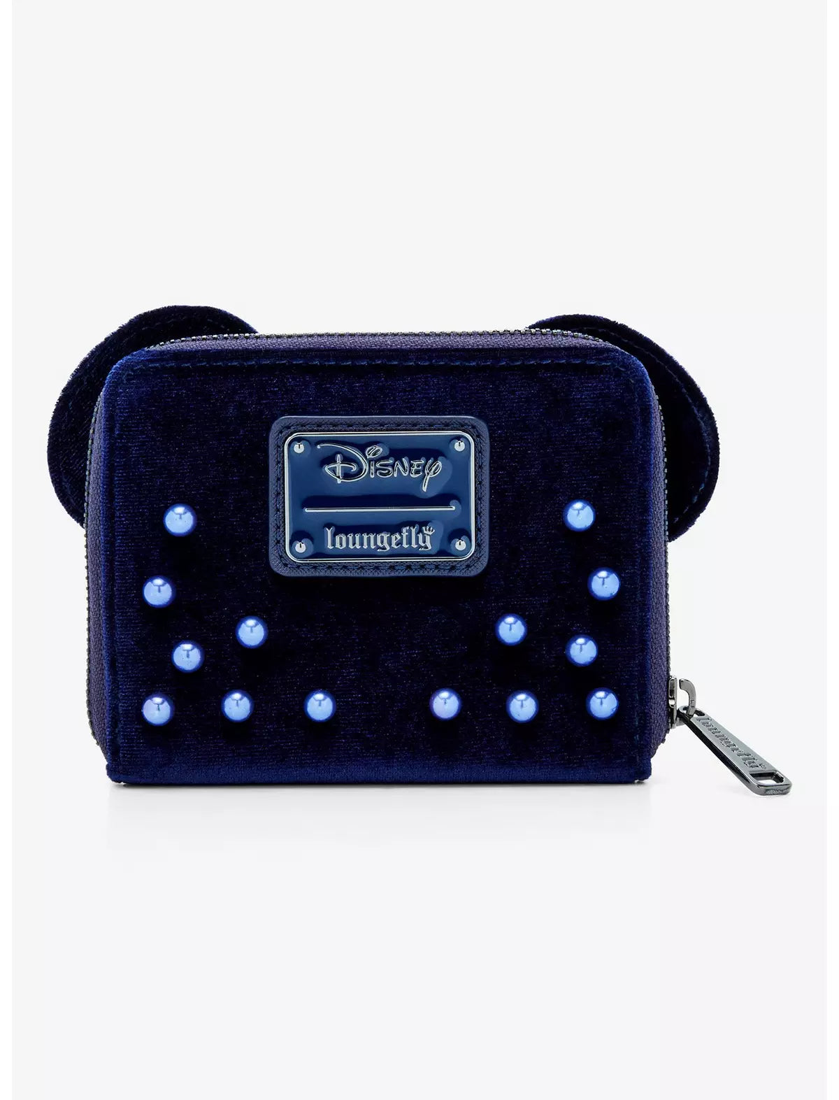 Disney Exclusive Minnie Mouse Cosplay Velvet Pearl Navy Wallet