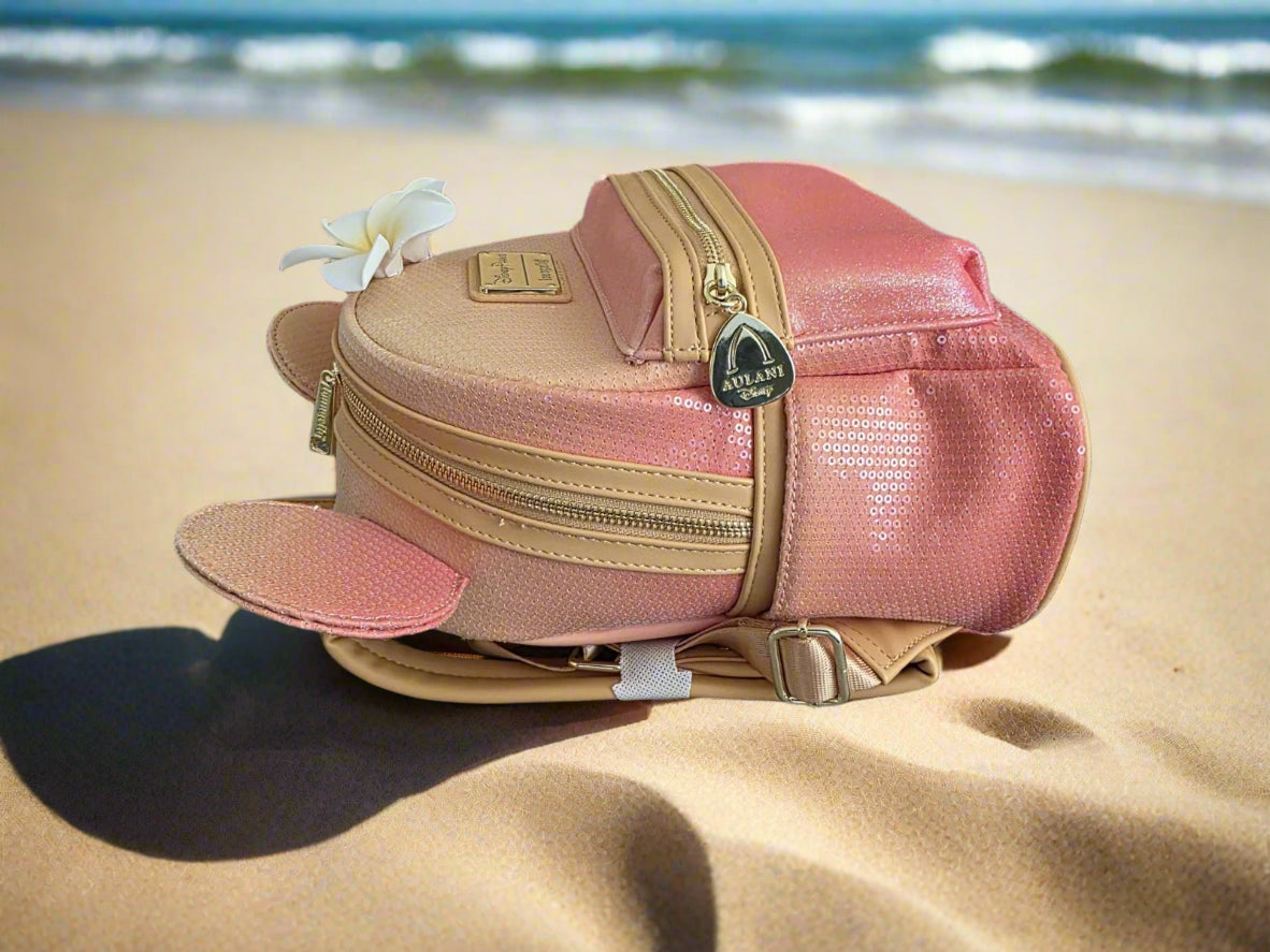 Disney Aulani Peach Plumeria Mini Backpack