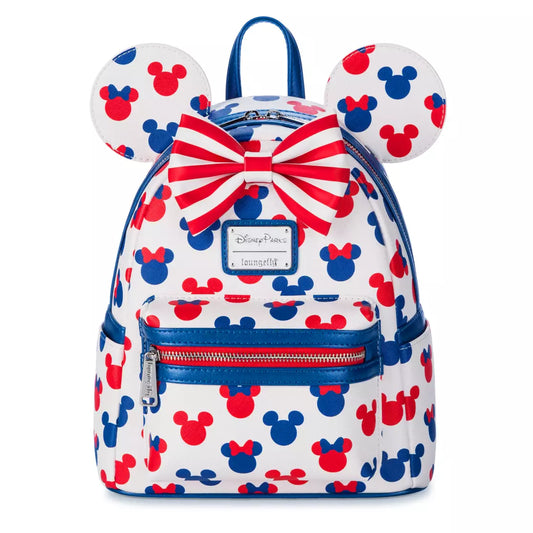 Disney Mickey and Minnie Mouse Icon Americana Loungefly Mini Backpack