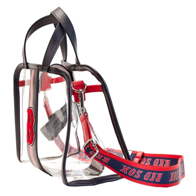 MLB Boston Red Sox Clear Tote Crossbody Stadium Bag with Pouch