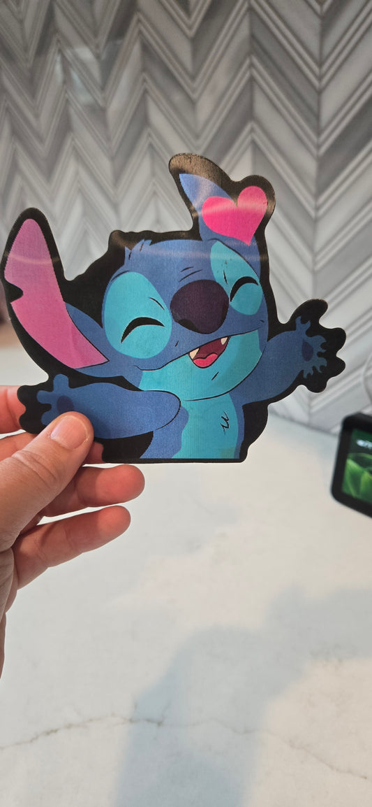 Disney Stitch Heart Eyes 3D Lenticular Sticker