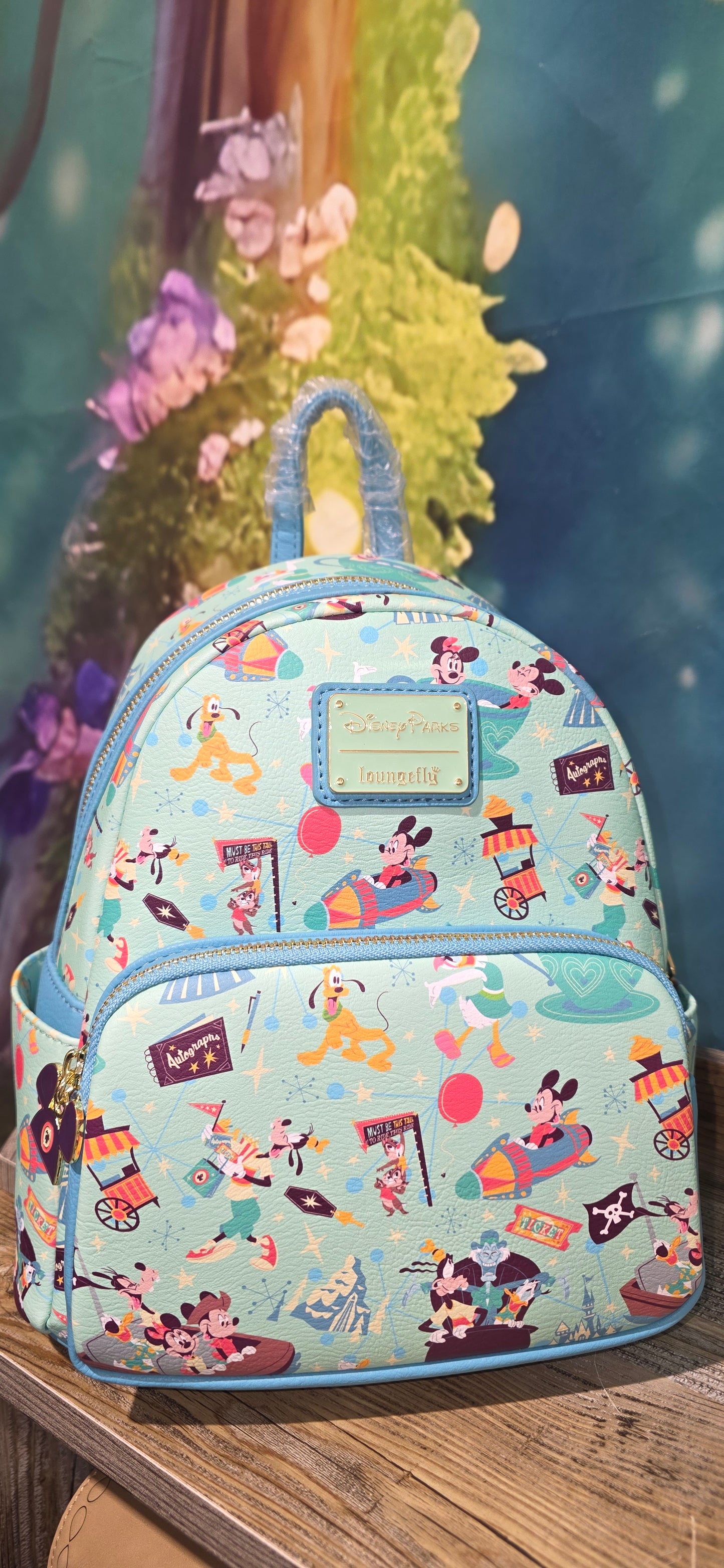 Disney Parks Mickey and Friends Park Rides AOP Mini Backpack