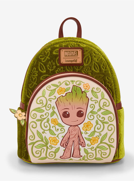 Disney Marvel Guardians of the Galaxy Groot Velvet Floral Mini Backpack
