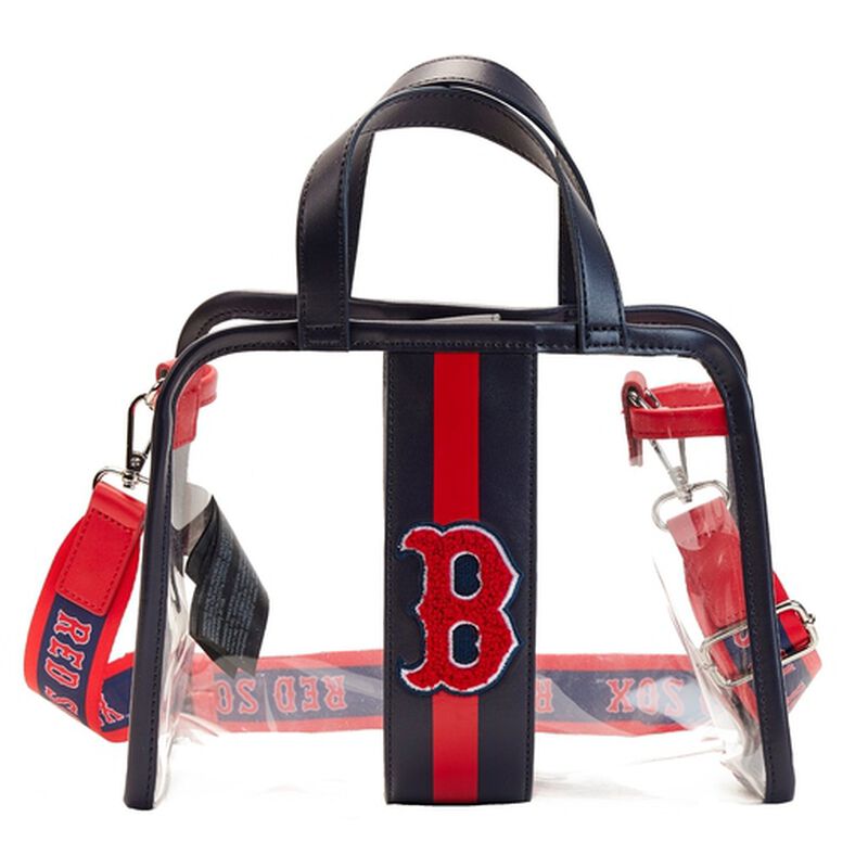 MLB Boston Red Sox Clear Tote Crossbody Stadium Bag with Pouch