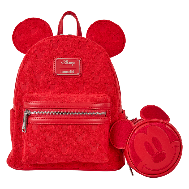 Disney Mickey Mouse All-Over Print Terry Cloth Mini Backpack