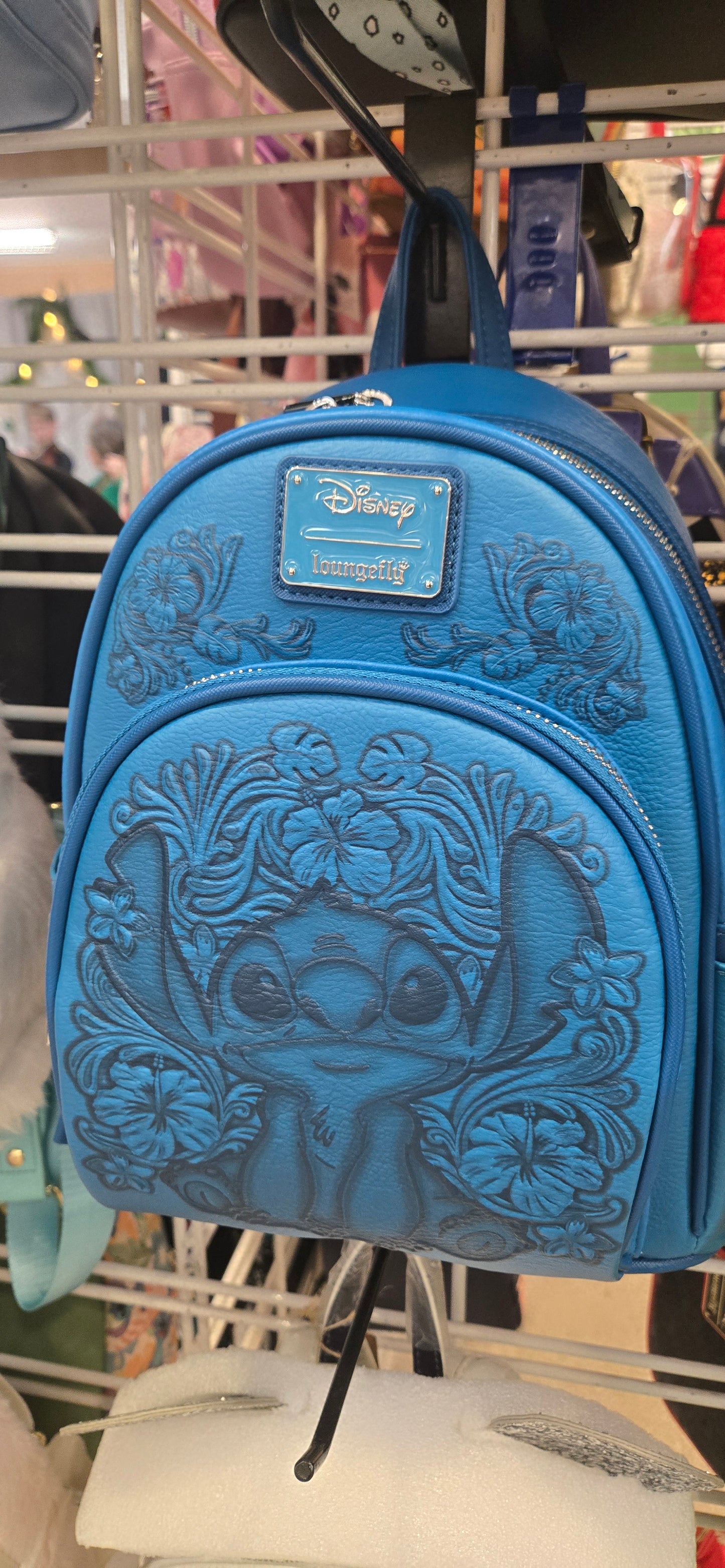 Disney Lilo & Stitch Tooled Blue Mini Backpack