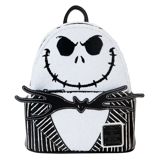 Disney NBC Jack Skellington Sequin Mini Backpack
