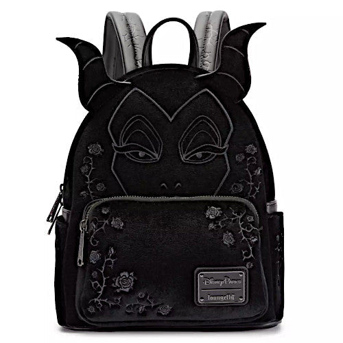 Disney Sleeping Beauty Maleficent Black Velvet Mini Backpack