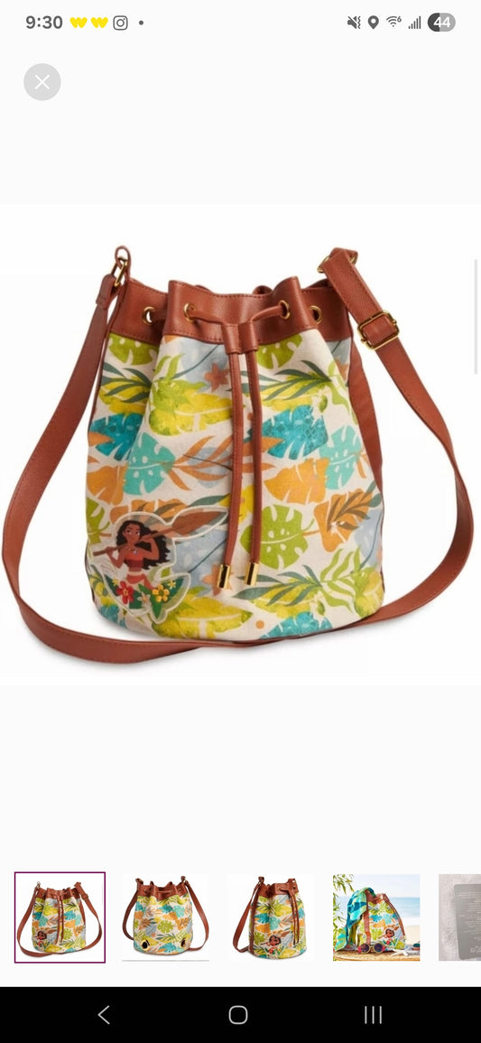 Disney Moana Canvas Bucket Purse