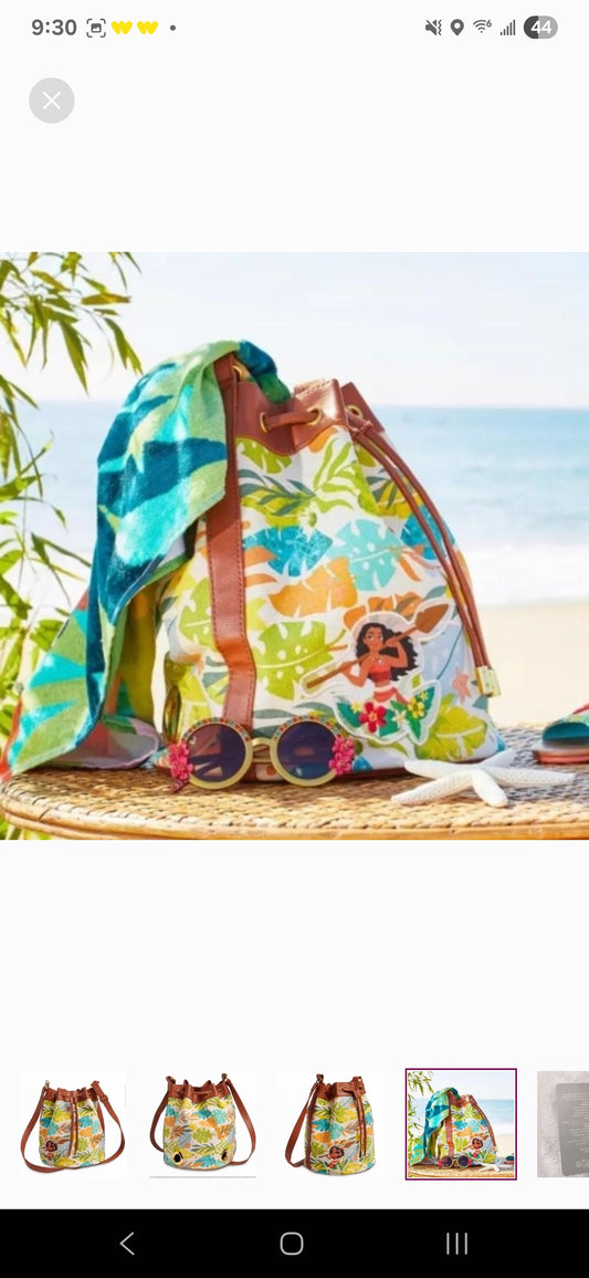Disney Moana Canvas Bucket Purse