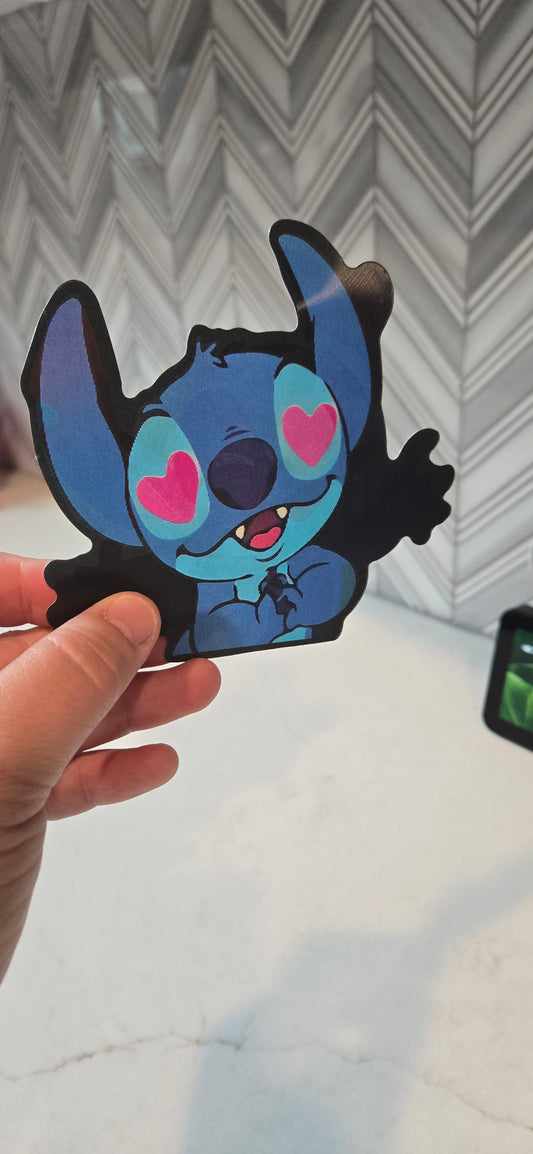 Disney Stitch Heart Eyes 3D Lenticular Sticker
