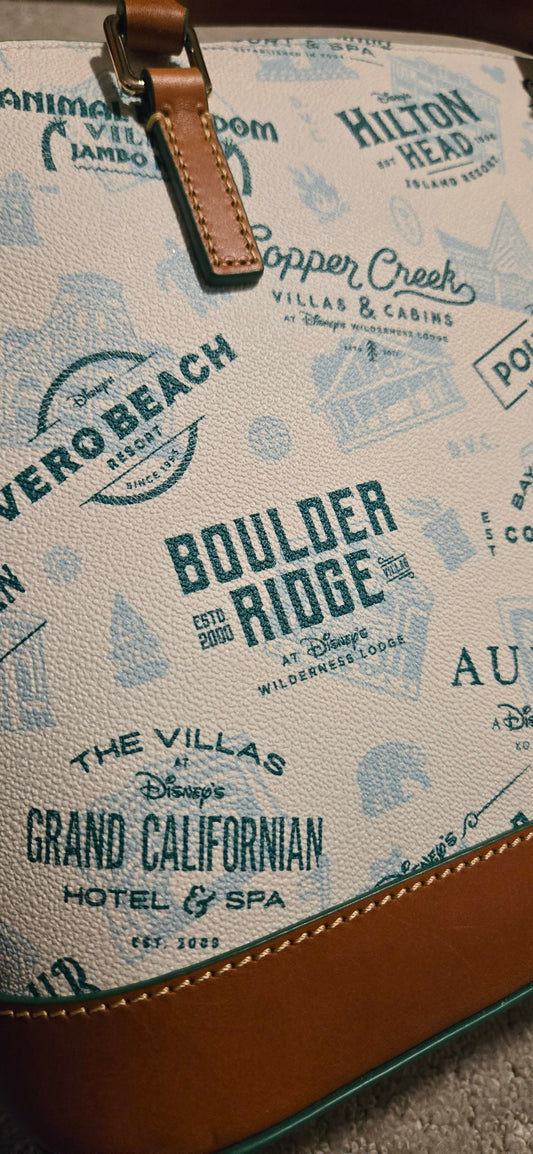 Dooney & Bourke Disney Vacation Club Resorts Luxury Handbag with Crossbody Strap