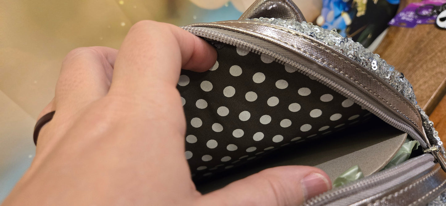 Disney Minnie Mouse Silver Sequin Mini Backpack