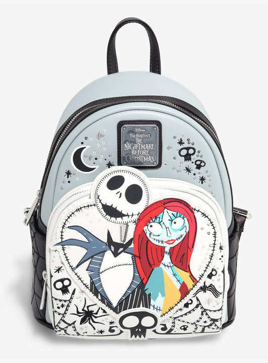 Disney NBC Jack Sally Heart Sequin Mini Backpack