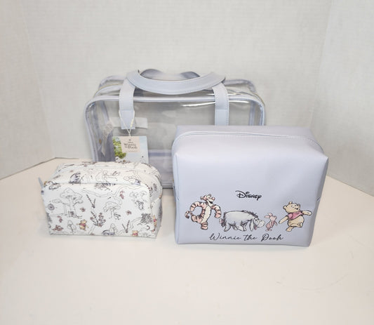 Primark Winnie the Pooh Toile 3- Piece Cosmetic Bag
