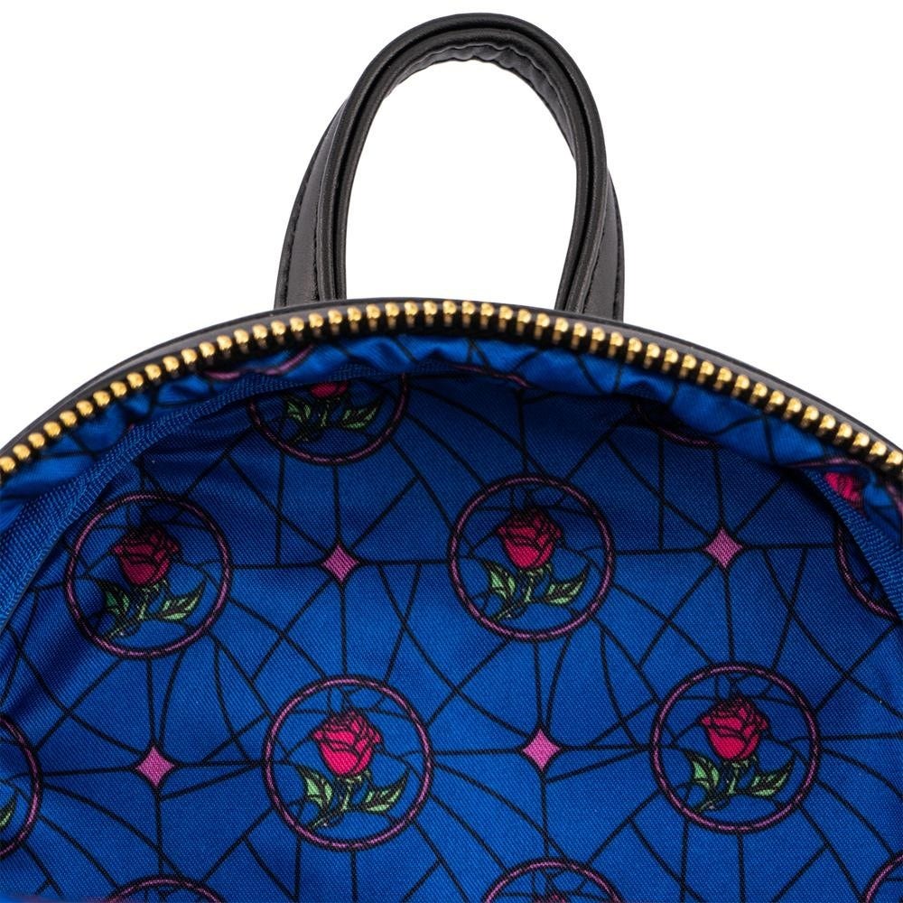 Disney Beauty and the Beast Belle Princess Castle Series Stained Glass Mini Backpack