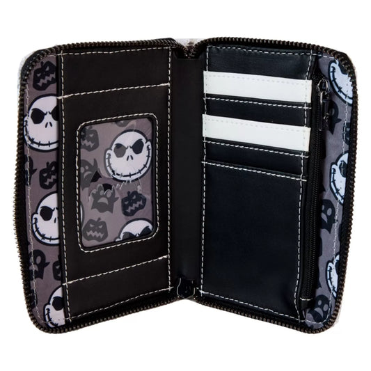 Disney The Nightmare Before Chrismtas Jack Skellington Sequin Zip Around Wallet
