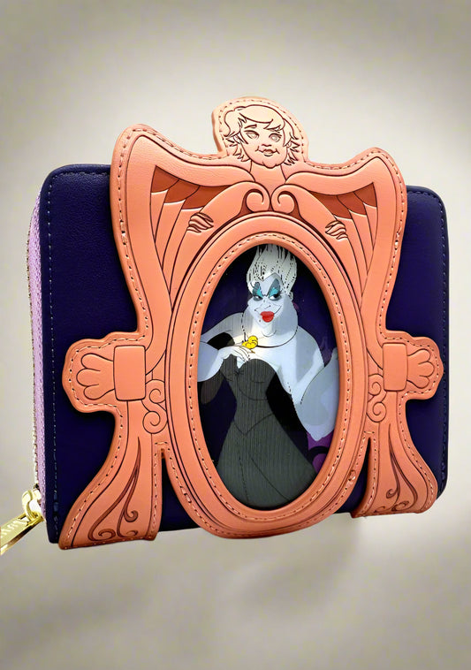 Disney The Little Mermaid Ursula Lenticular Mirror Zip Around Wallet