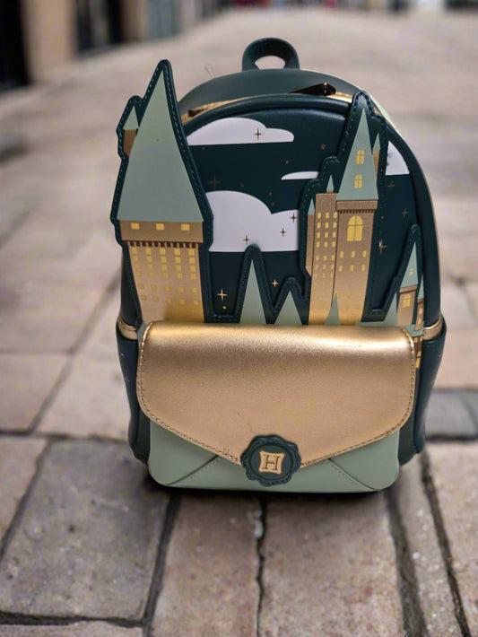Harry Potter Golden Hogwarts Castle Mini Backpack