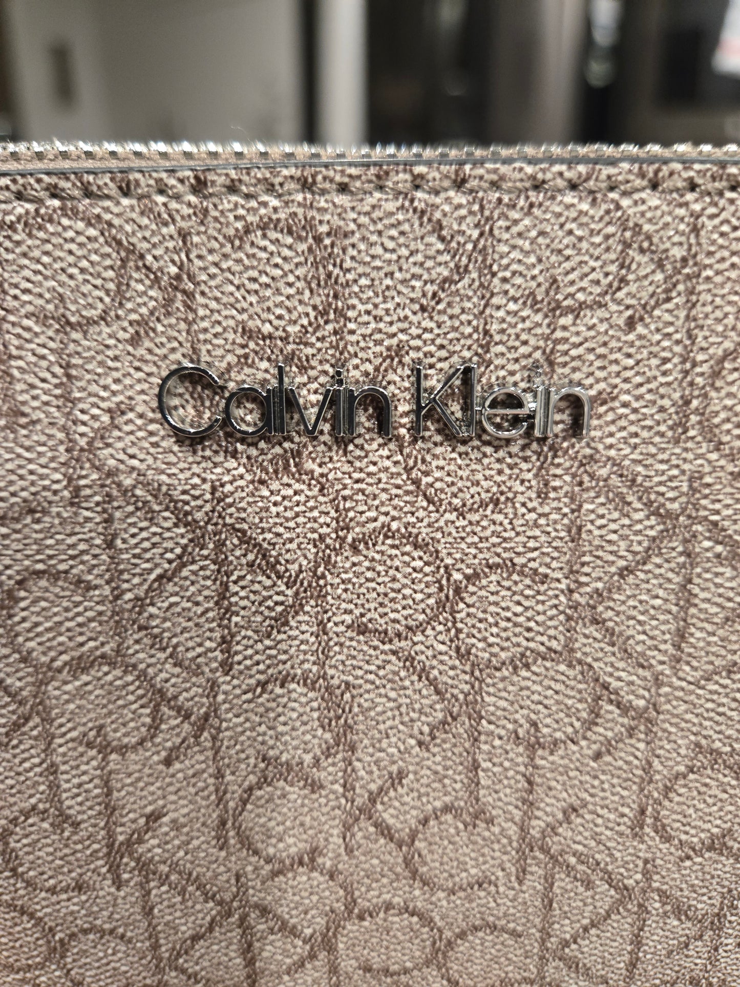 Calvin Klein Almost Taupe Blossom Wristlet Wallet